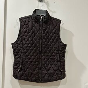 Talbots Brown Quilted Vest